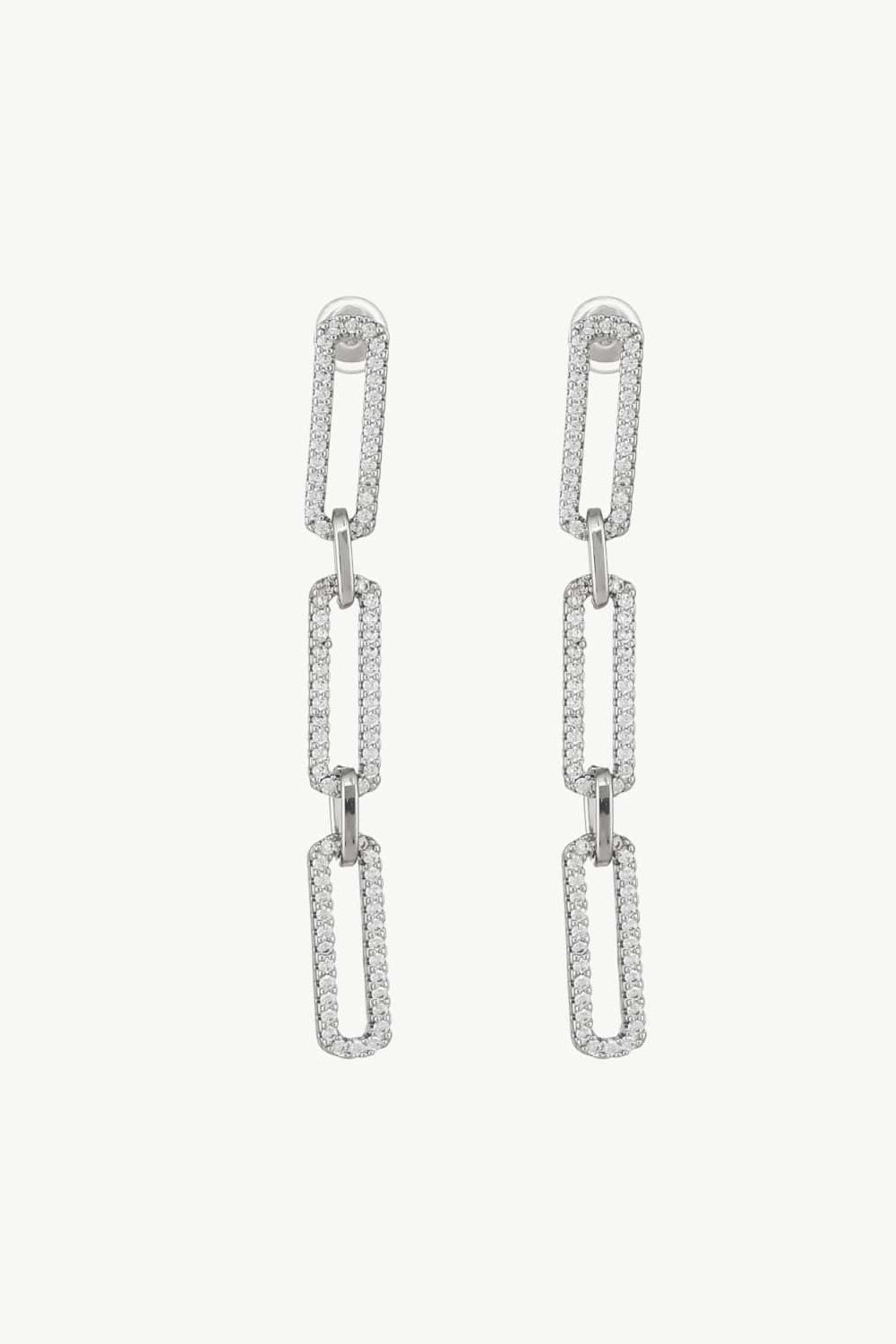 Rhinestone Chunky Chain Drop Earrings