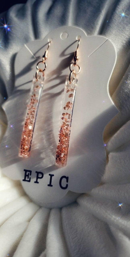 Pink/ Rose Gold Earrings