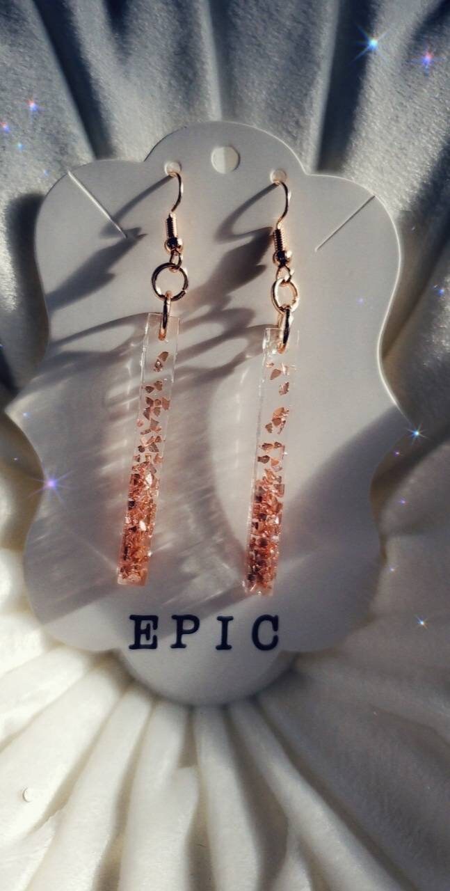 Pink/ Rose Gold Earrings