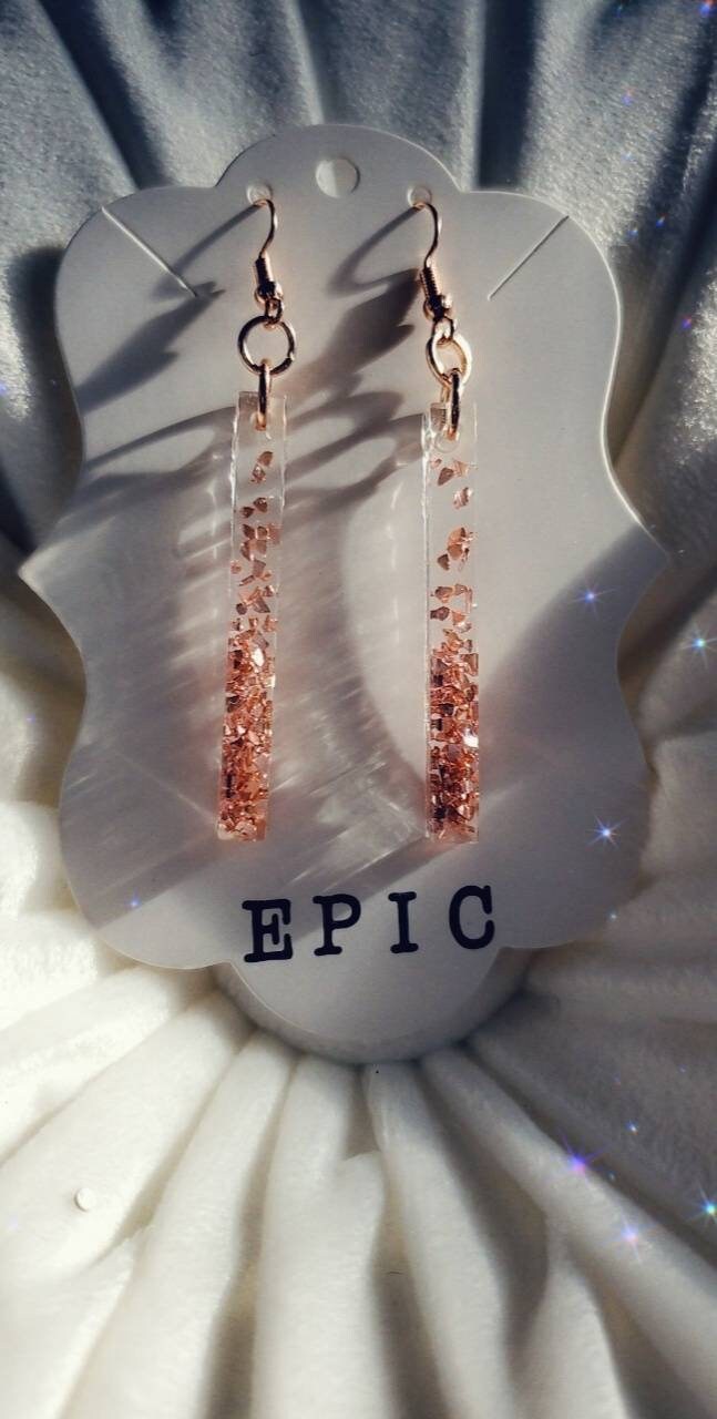 Pink/ Rose Gold Earrings