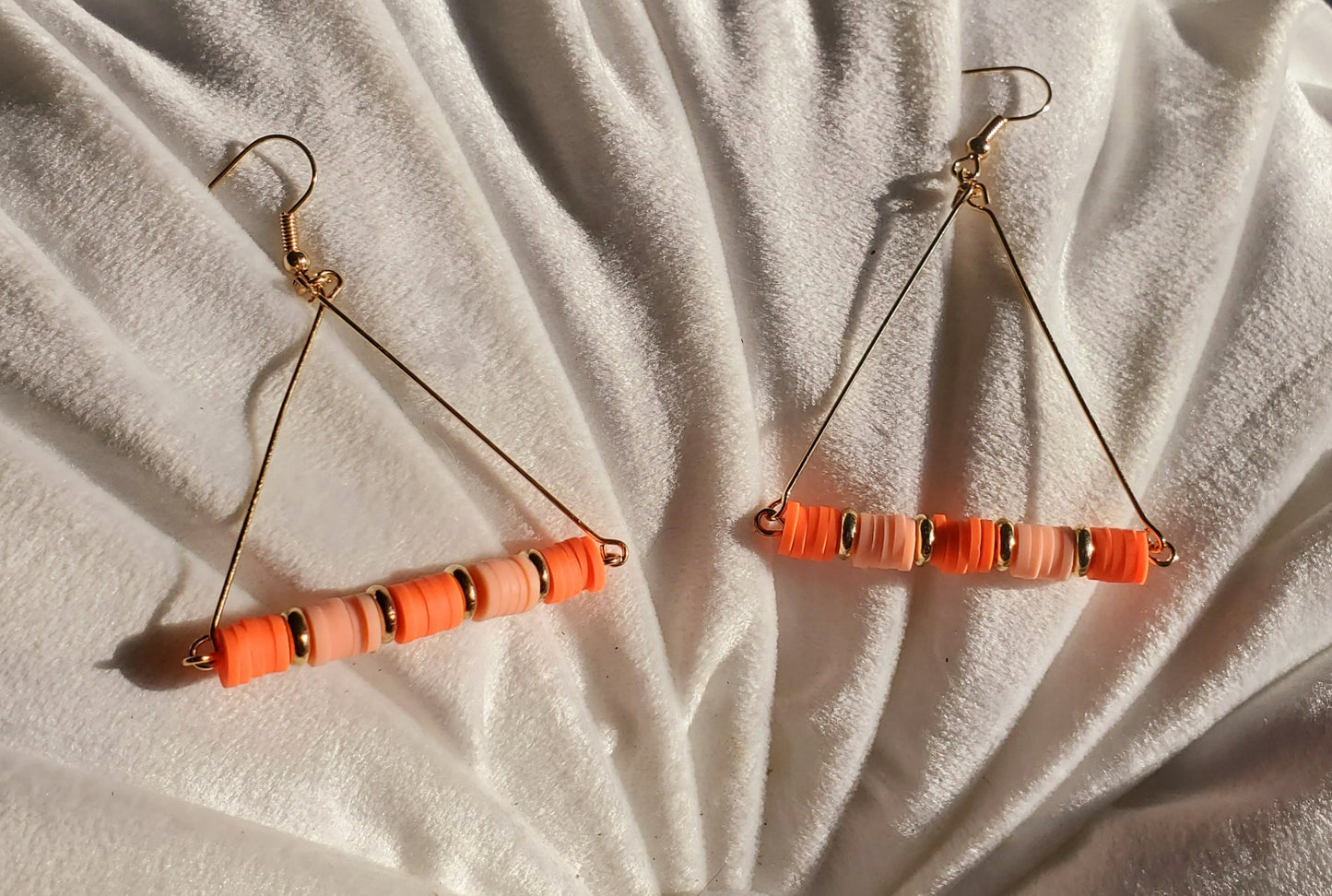 Clay Bead Earrings - Triangle