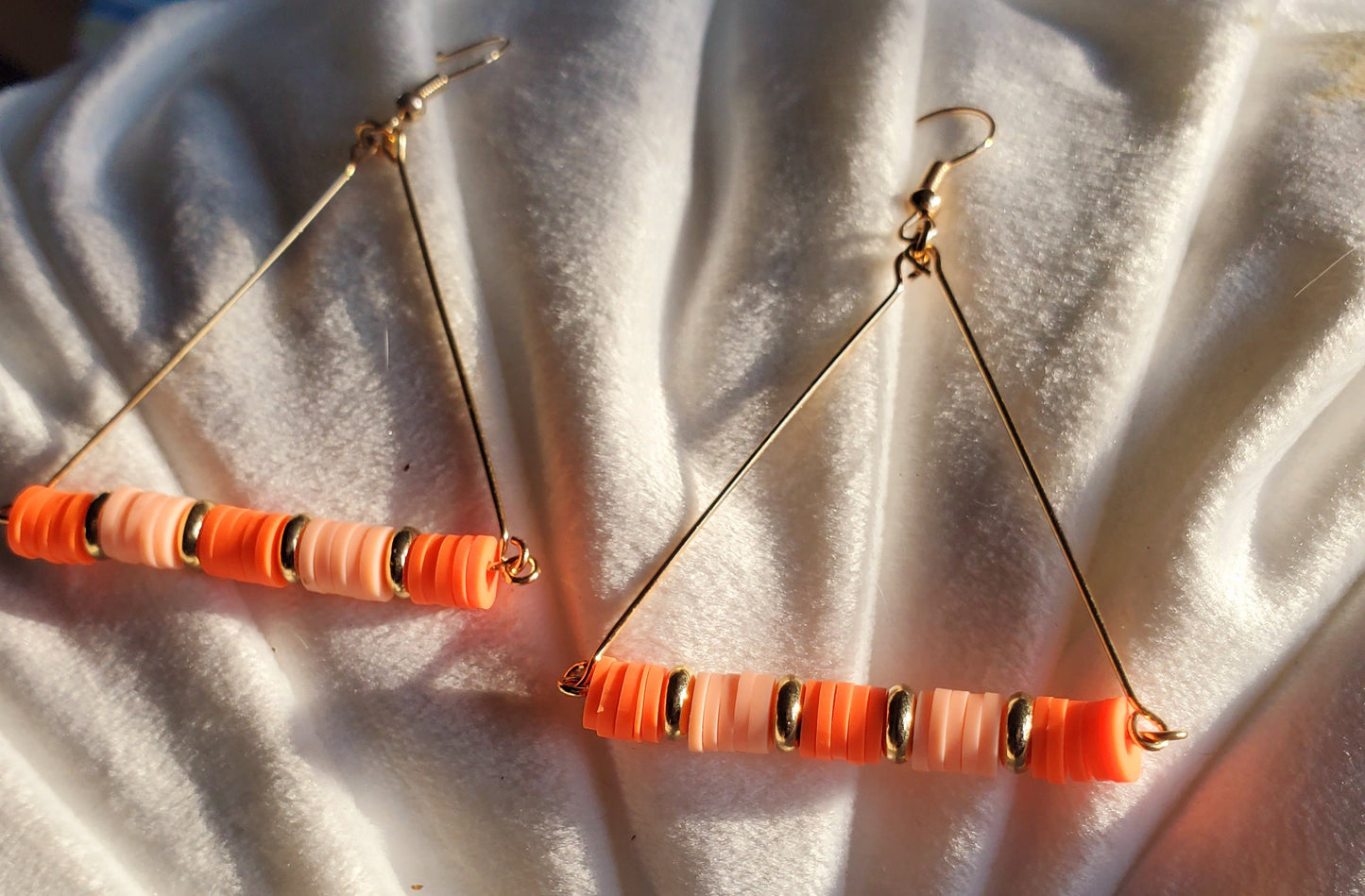 Clay Bead Earrings - Triangle