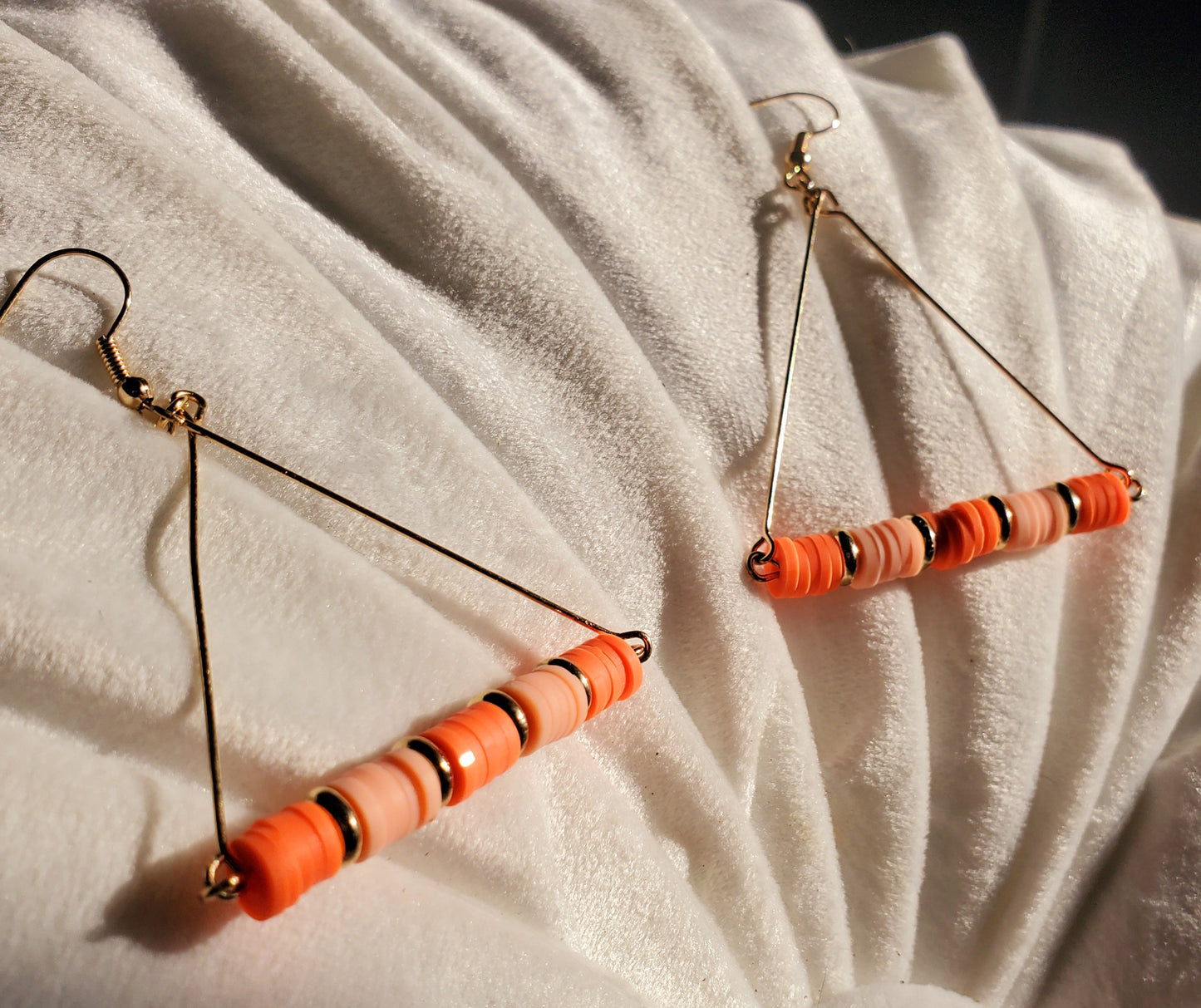 Clay Bead Earrings - Triangle