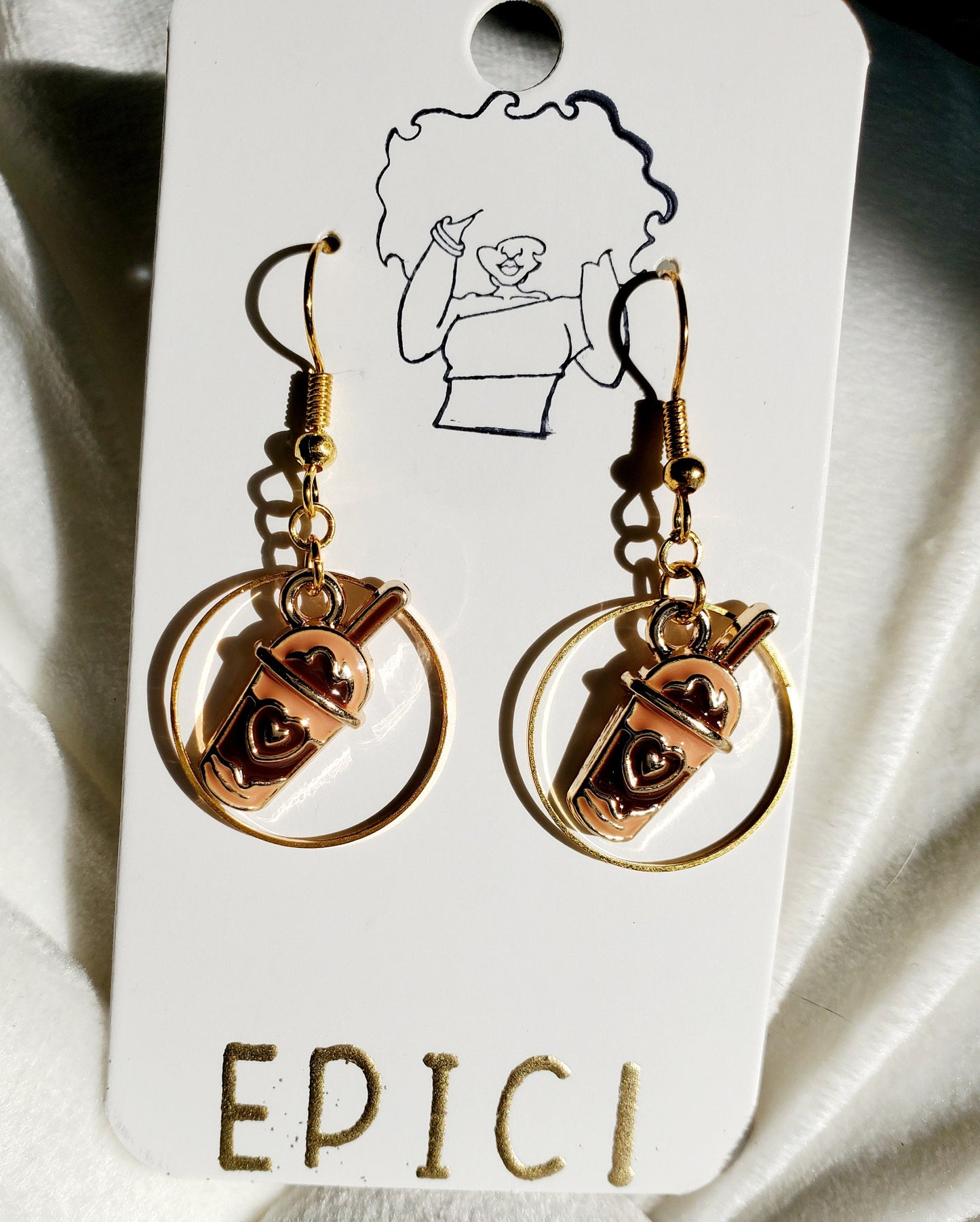 Coffee Earrings Hoops