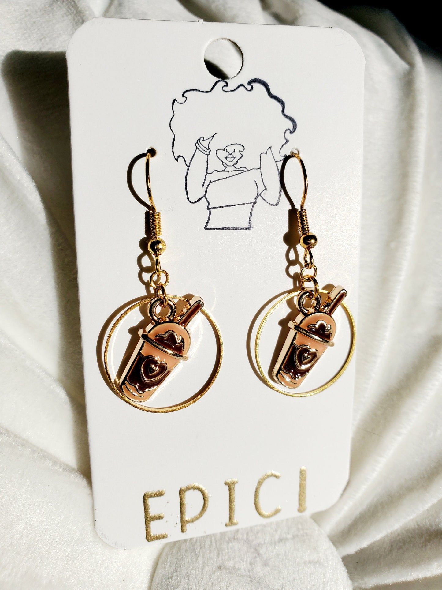 Coffee Earrings Hoops