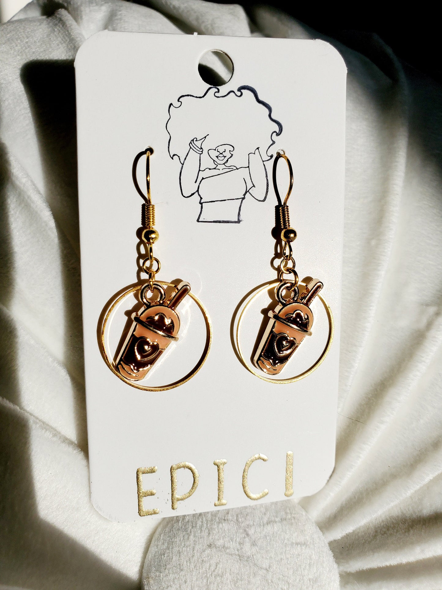 Coffee Earrings Hoops